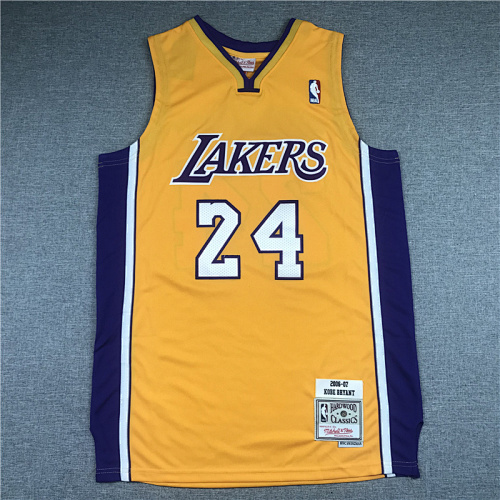 06-07 Lakers Retro Embroidery Jersey S-2XL