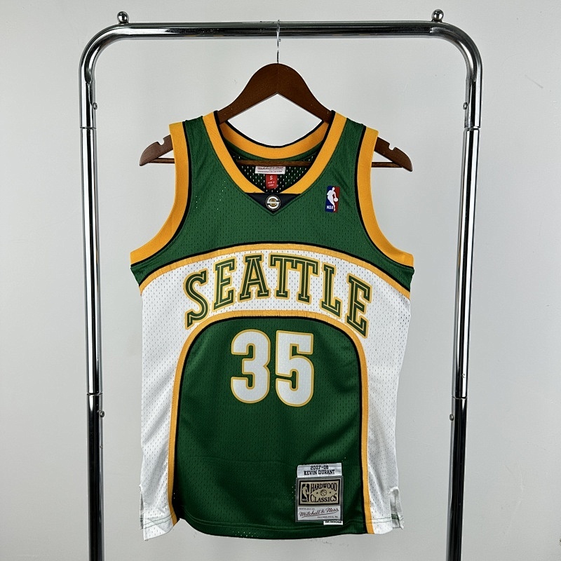 07-08 SuperSonics Retro Basketball Jersey S-2XL