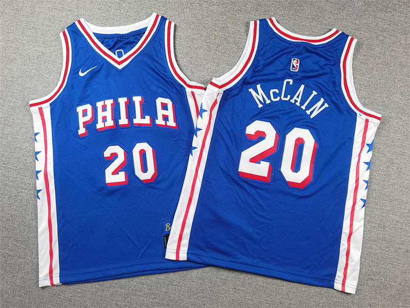 25 76ers Kids City Edition Embroidery Jersey S-2XL 76