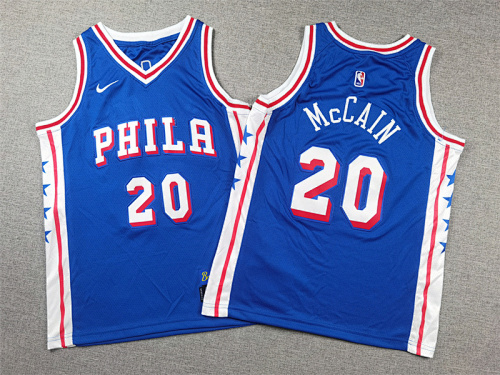 25 76ers Kids City Edition Embroidery Jersey S-2XL 76