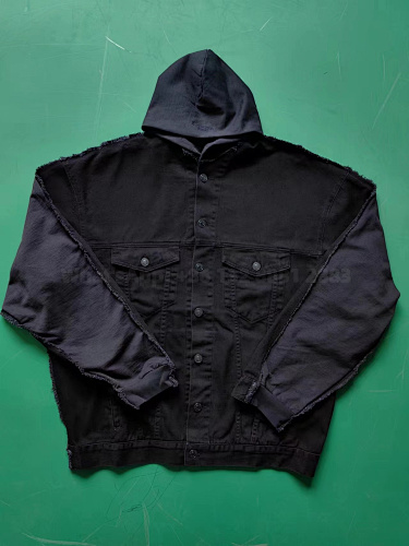 Balenciaga Blcg Spliced Denim Jacket