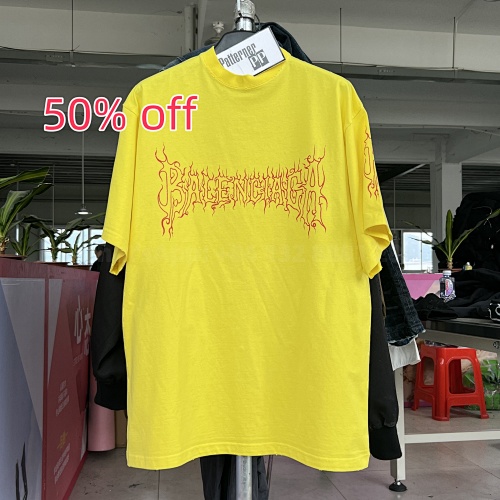 Balenciaga Blcg Darkwave Yellow Cotton T-shirt