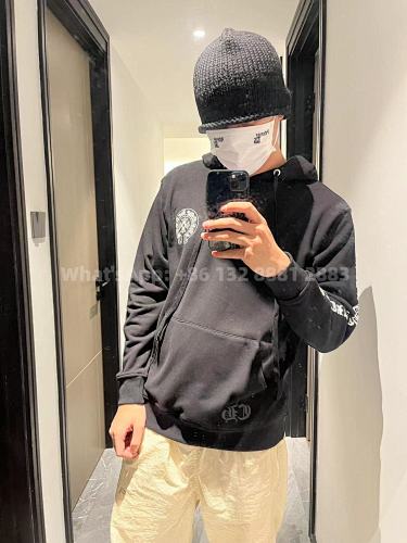 Chrome Hearts CH White Label Black Pullover Hoodie
