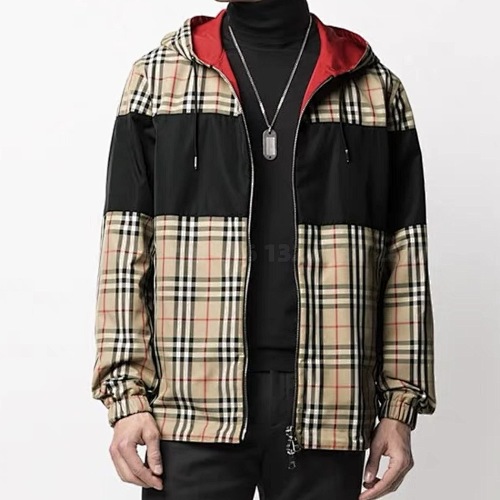 Bbr Reversible Beige & Red Vintage Check Shropshire Anorak Jacket In Brown