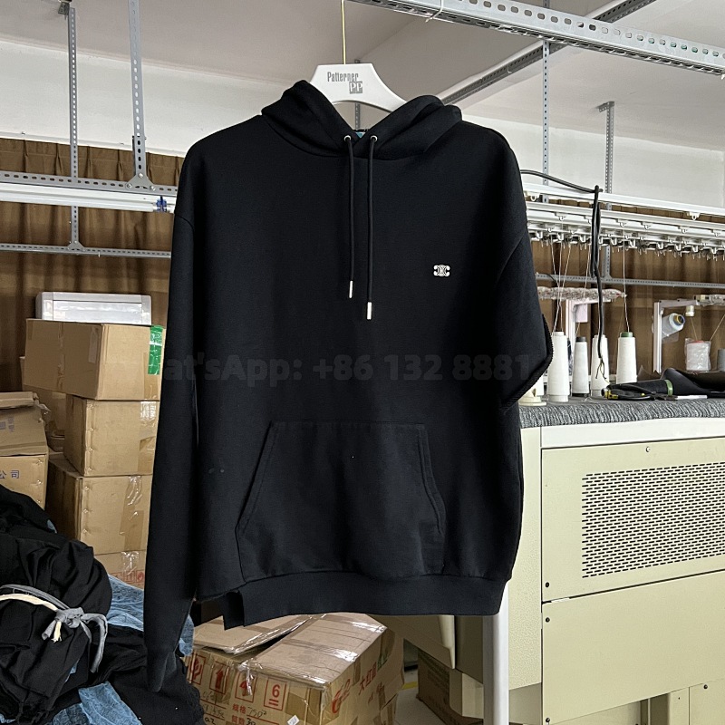 Cln Loose Triomphe Hoodie IN Cotton And Cashmere Black White