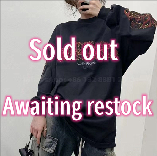 Balg Offshore Long Sleeve T-Shirt Oversized IN Black Faded