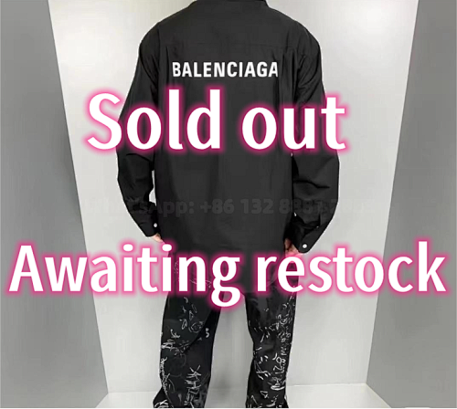 Balenciaga Blcg Back Letter Printed Shirt