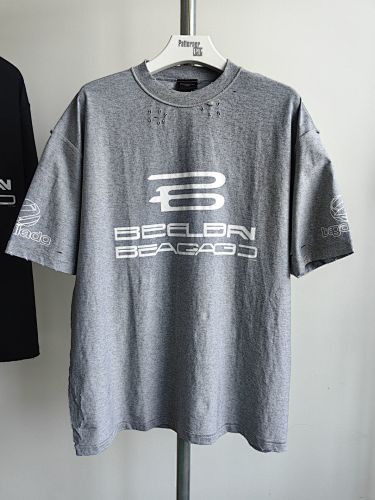 Balenciaga Blcg Grey Printed Short Sleeves