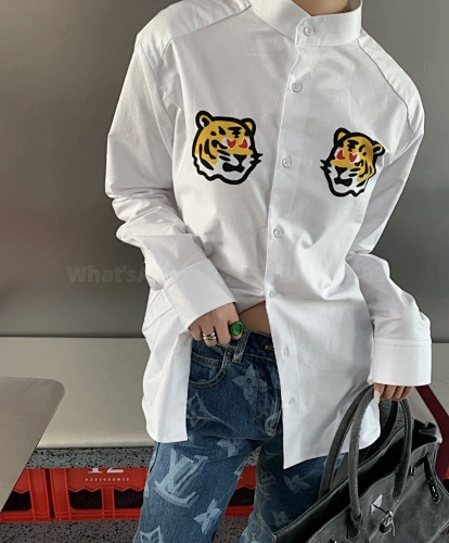 Louis Vuitt Nigo Printed Tiger Button Up