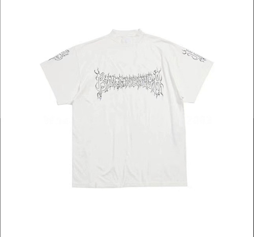 Balenciaga Blcg Logo-print 100 Cotton In White