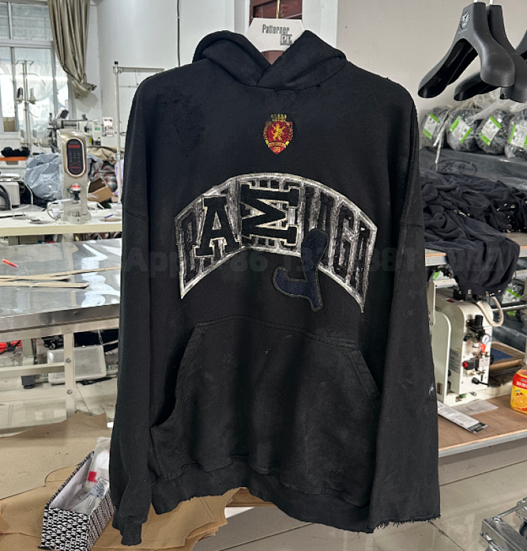 Balg Skater Hoodie Oversized IN Black Faded