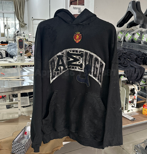 Balg Skater Hoodie Oversized IN Black Faded
