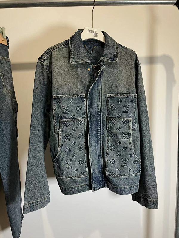 Louis Relief Embossed Denim Jacket