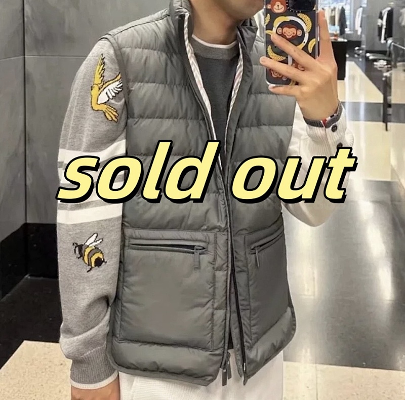 Thom Brow Gray Ultra Light Down Vest