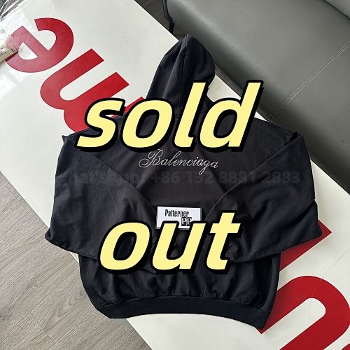 Balenciaga Blcg Handwritten Round Hoodie Oversized