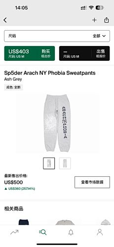 Sp5der Arach NY Phobia Sweatpants Ash Grey