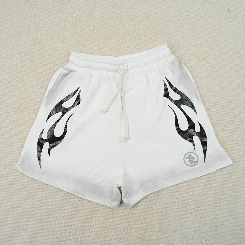 Hellstar Flame Shorts White