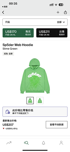 Sp5der Web Hoodie Slime Green