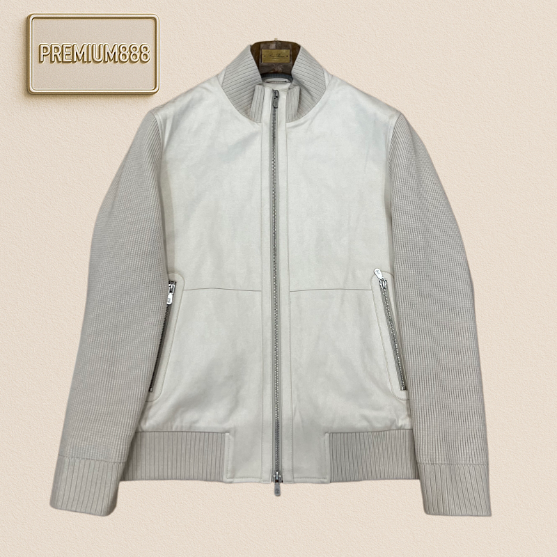 BC Brunello Patched Synthetic Suede-Like V-Neck Embroidered Jacket