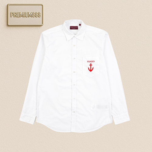 Gucci G Family 25Fw G Letter Anchor Embroidered Long-sleeved Shirt