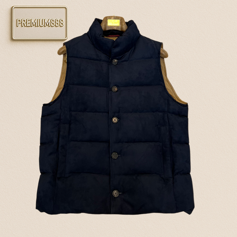 BC Brunello Leather Collar Buttoned Casual Down Jacket