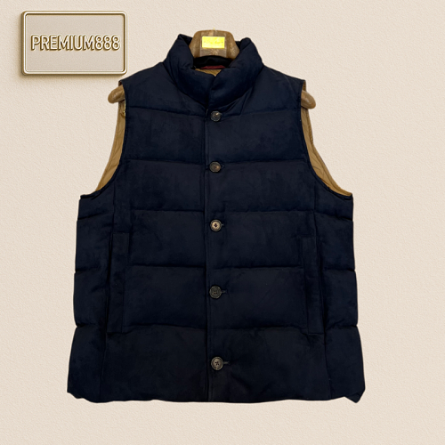 BC Brunello Leather Collar Buttoned Casual Down Jacket