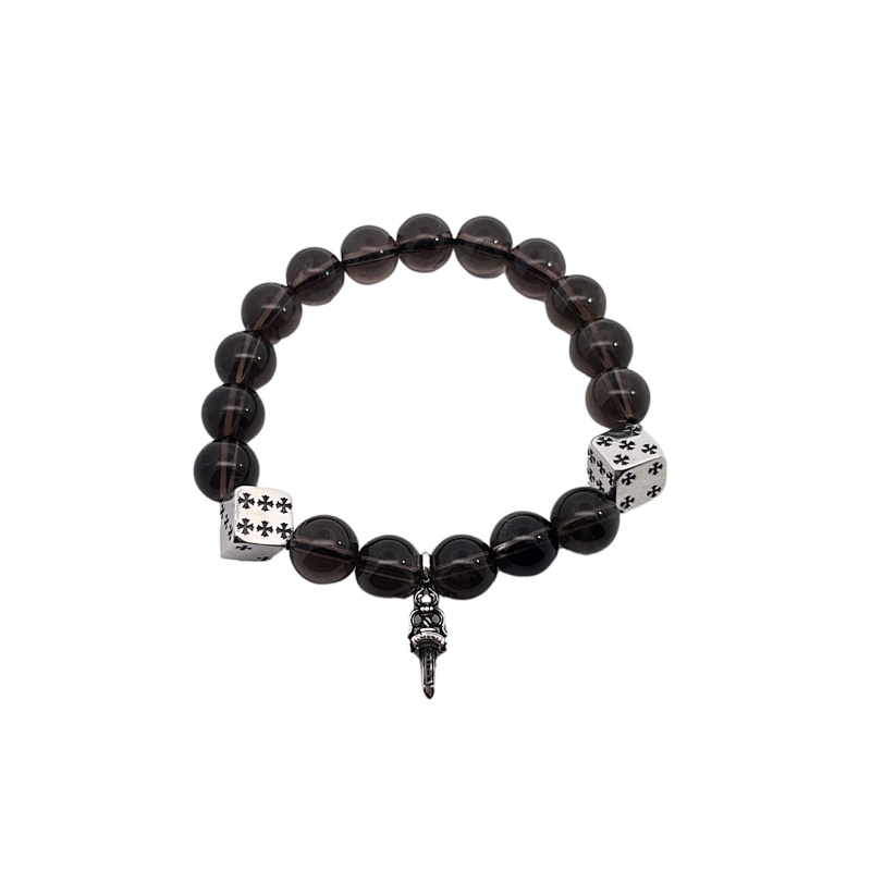 Chrome Hearts CH Rome Hearts Croix Sword Tea Crystal Beads BraceletItem ID