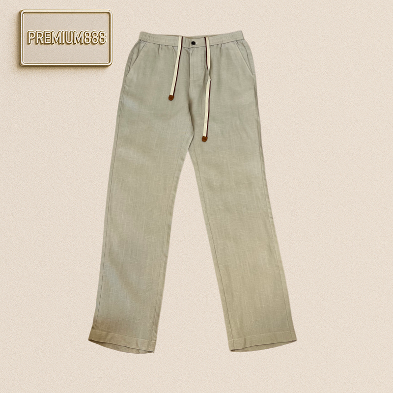 Loro Piana Linen Blended Drawstring Casual Pants