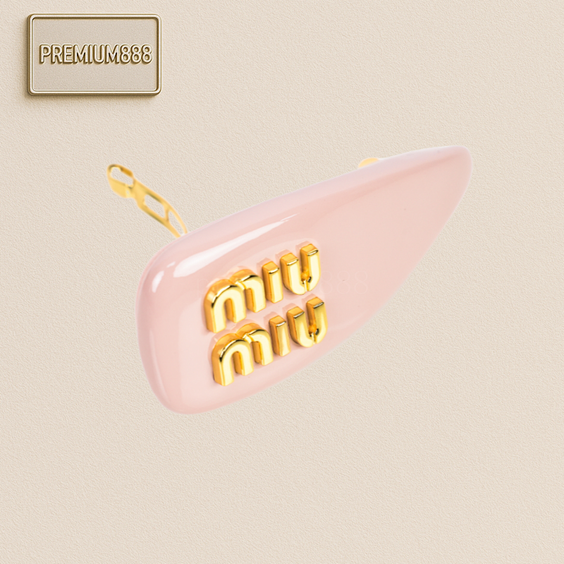 Miu Pink And White Hair Clips