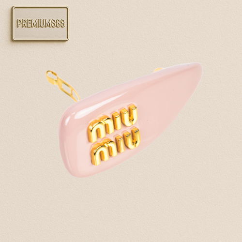 Miu Pink And White Hair Clips