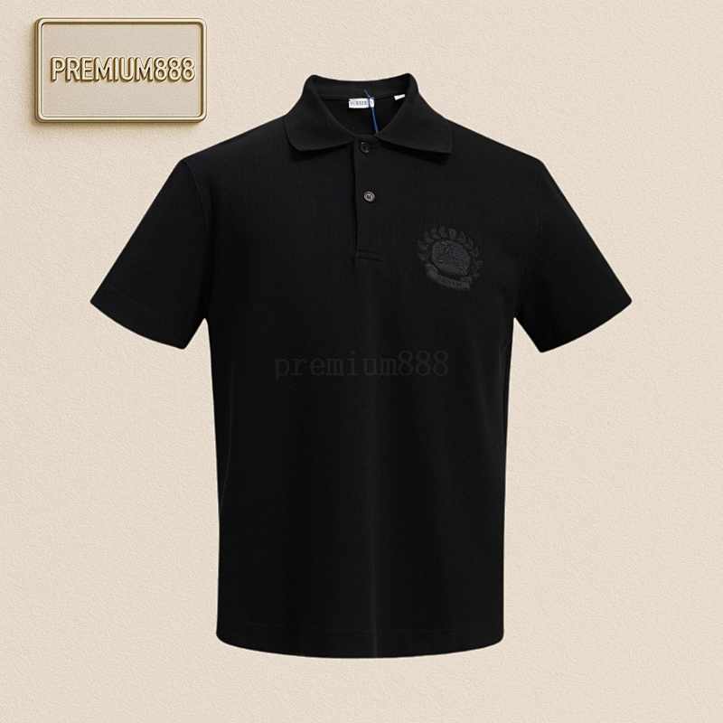 Burberry Warhorse Embroidered Blk Polo Shirt