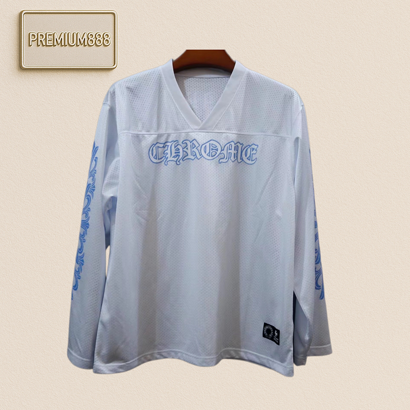Chrome Hearts CH - White Exclusive Limited Edition Double-layer Mesh Sporty Casual Long-sl