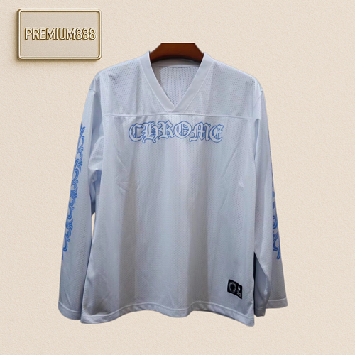 Chrome Hearts CH - White Exclusive Limited Edition Double-layer Mesh Sporty Casual Long-sl