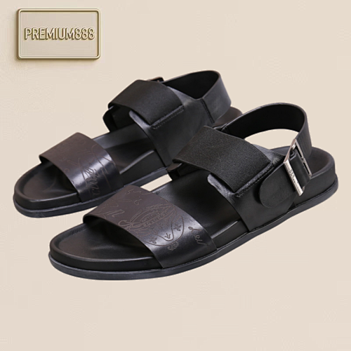 Arrival Spring And Autumn Series Italian-made Egio Sole Egio Written Leather Sandals. Ther