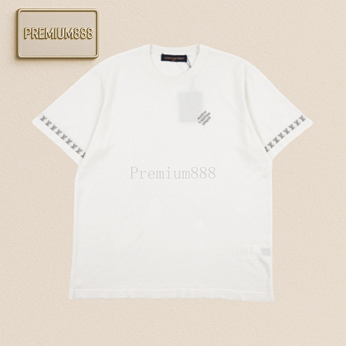 L V Arm Jacquard Knitted Short Sleeves
