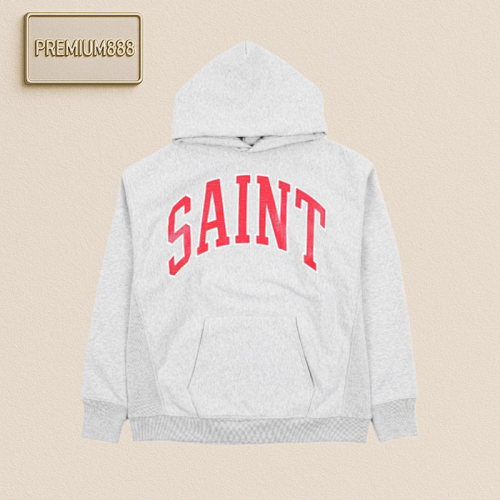 Saint Michael 24Fw Saint Red Letter Printed Hooded Sweatshirt