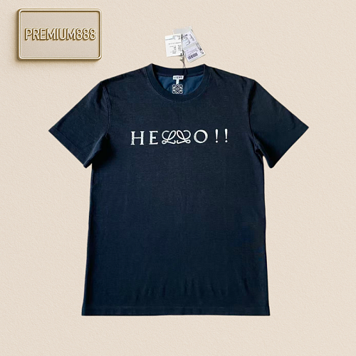 Low Hello Printed Round-neck Short-sleeved Shirt
