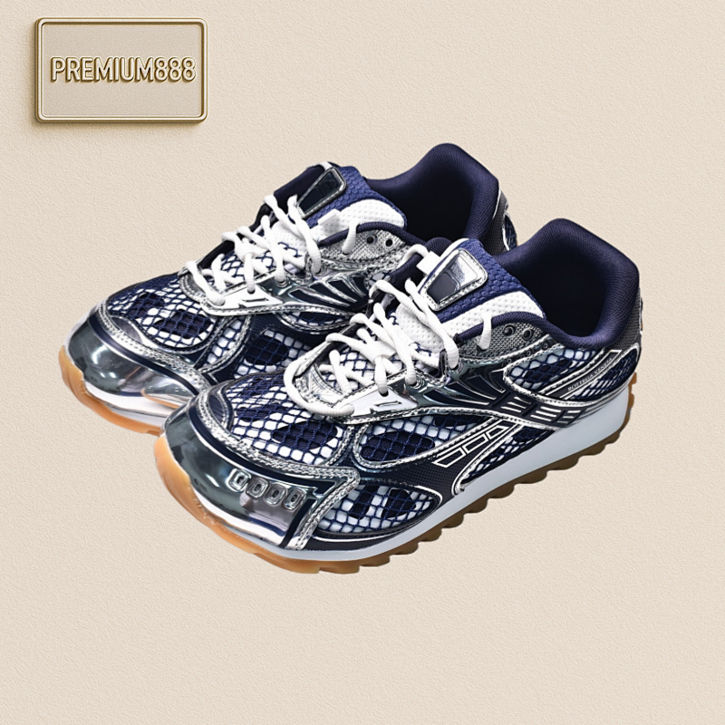 Bottega Veneta Orbit Dark Blue Silver