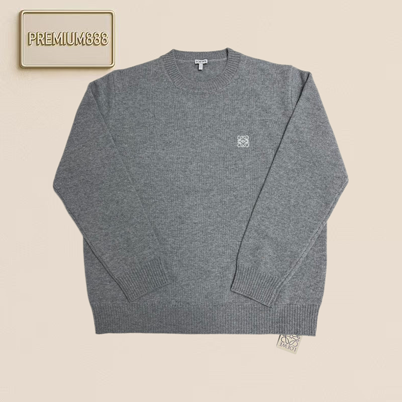 Loewe Small Embroidered Wool Sweater - Round Neck Sweater