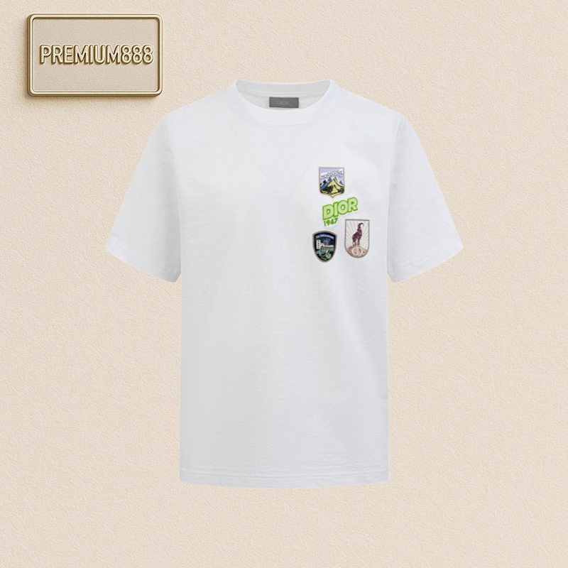 Dior Mountain Multi-color Patch Short Sleeve