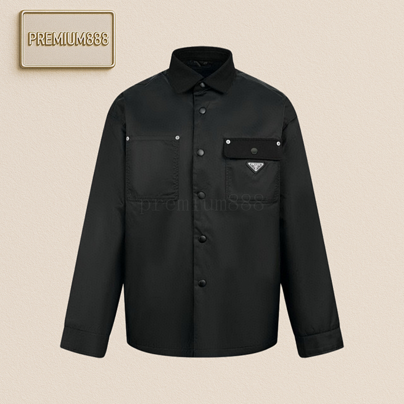 Prada Cotton-padded Jacket With A Triangular Label