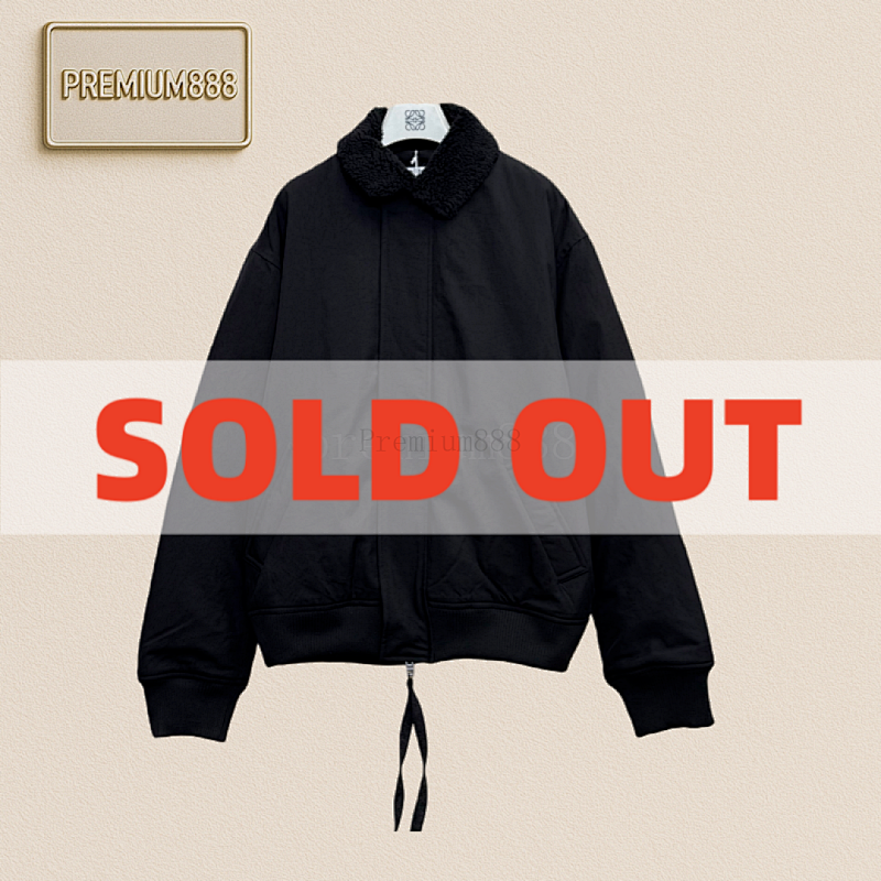 Acne Studios Lambskin Collar Solid Color Pilot Jacket Cotton Jacket