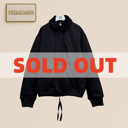Acne Studios Lambskin Collar Solid Color Pilot Jacket Cotton Jacket
