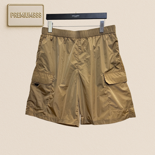 Prada Triangle Logo Workwear Nylon Shorts