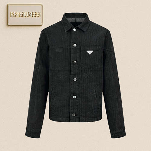Prada Pra Da Triangle Denim Jacket