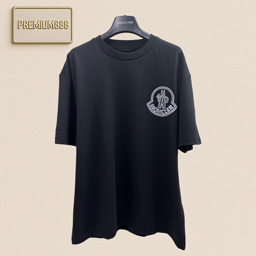 Monc - Sleeve Embroidery Logo Printed Short-Sleeved T-shirt