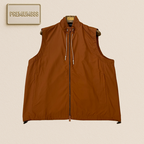 Zegna Jenia Stand-up Collar Double Drawstring Casual Jacket