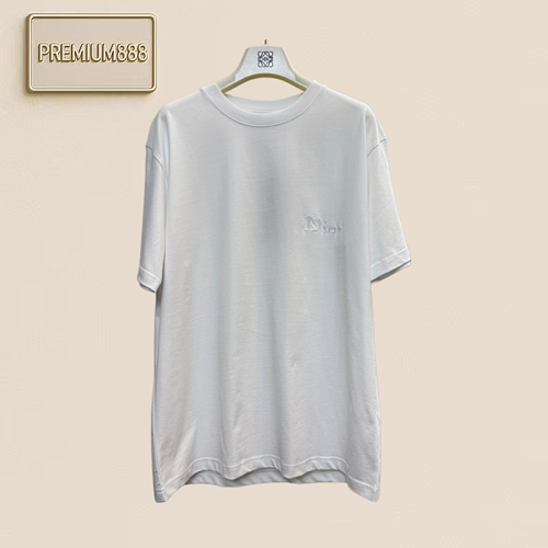 Dio Dior Embroidered Lettering On The Chest Short-sleeved T-shirt