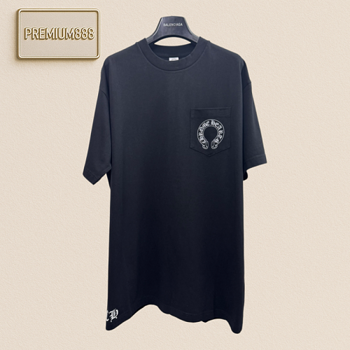 Chrome Hearts CH Crocin Horseprint Roll-up Printed Short-Sleeved T-shirt