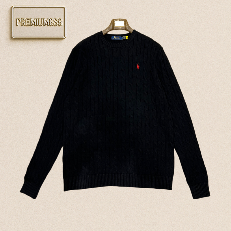 Ralph Lauren Raffaello Lambo Embroidered Round-neck Knit Sweater